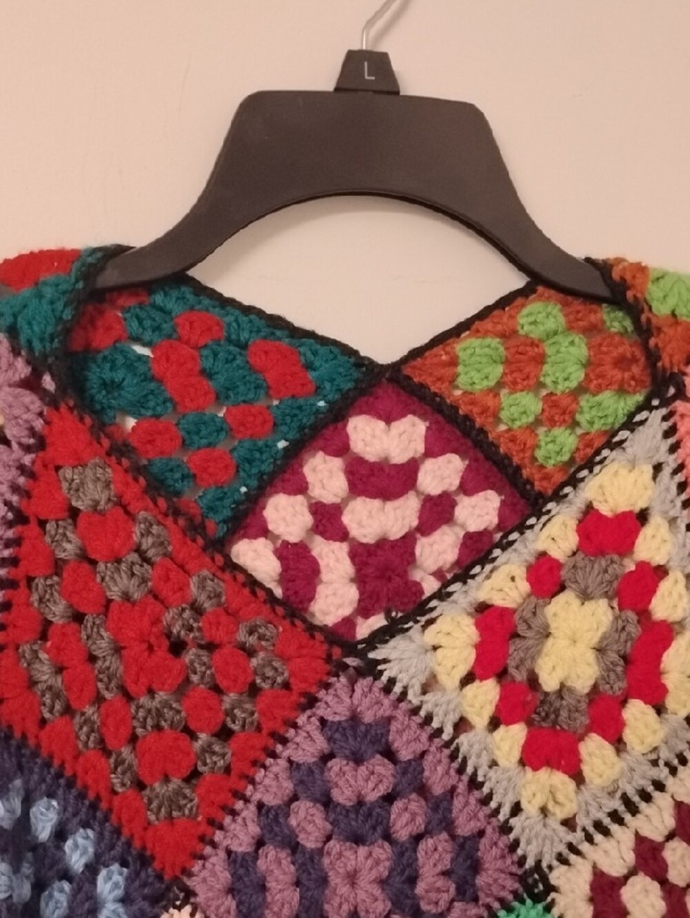 Multicolor Patchwork Crochet Sweater Tunic - Women - Picture 3 of 12
